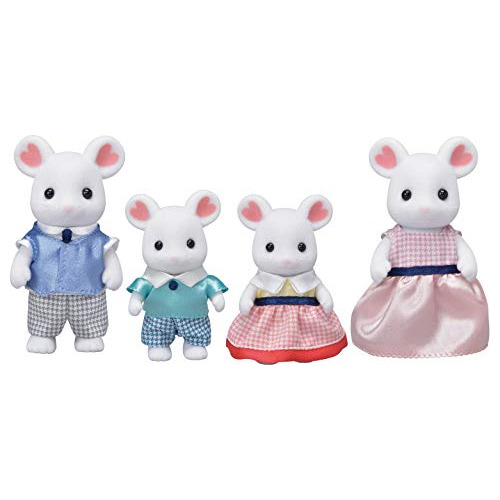 Calico Critters, Marshmallow Mouse Family, Dolls, Dollhouse