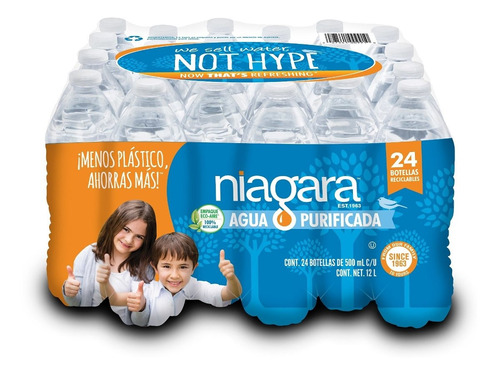 Agua Purificada Niagara 500 Ml. 24 Unid.