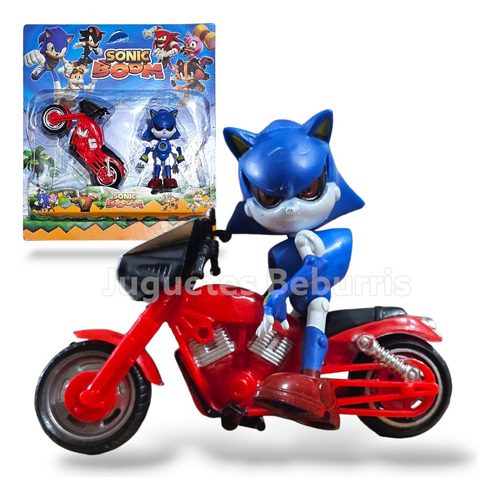 Muñeco Metal Sonic Con Moto De 12 Cm De Altura
