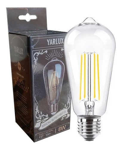 Lampara Led Vintage Filamento Edison 8w Retro Dimerizable Color de la luz Blanco cálido