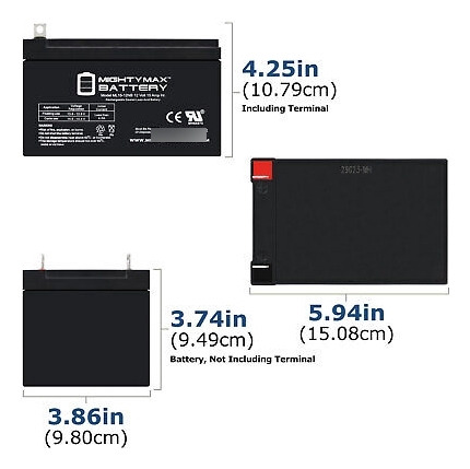 Mighty Max Ml15-12nb 12v 15ah Replaces Cooper R6000 Floo Eed