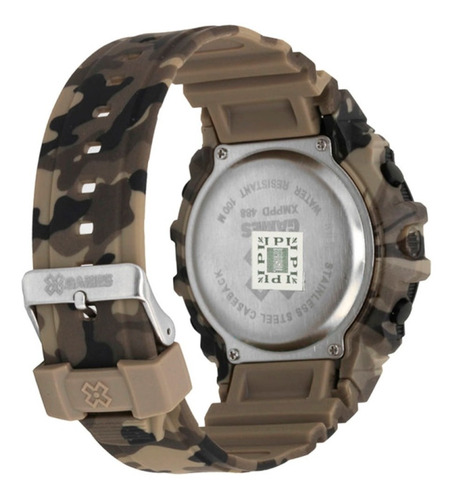 Imagem 4 de 8 de Relógio Masculino X-games Camuflado Verde Xmppd488 Pxep