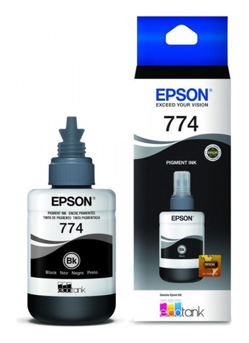 Tinta Pigmentada Epson 774 T774120 Negro Botella 140ml 