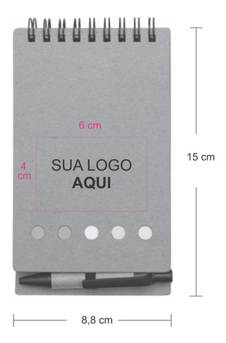 25 Blocos Anotações Ecol.personalizado, Minicaneta,p/brinde