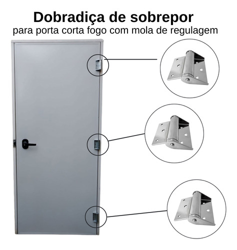 21 Dobradiças Com Mola Regulável P/ Porta Corta Fogo 4pol.