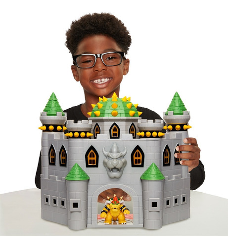 Nintendo Set Figura Mario Bros Castillo Deluxe De Bowser