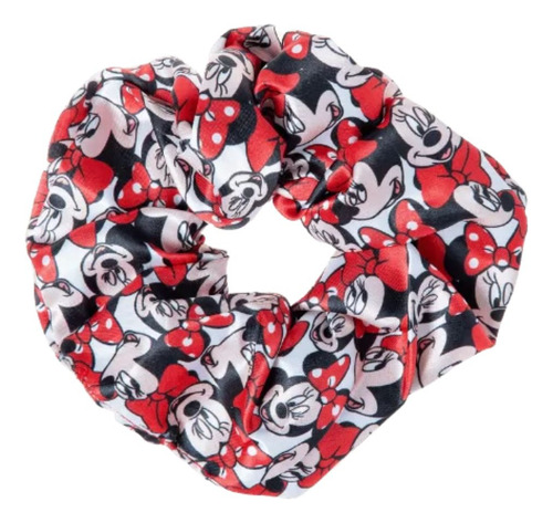 Elástico De Cabelo Scrunchie Disney Minnie Kids Marco Boni Cor Branco e Vermelho