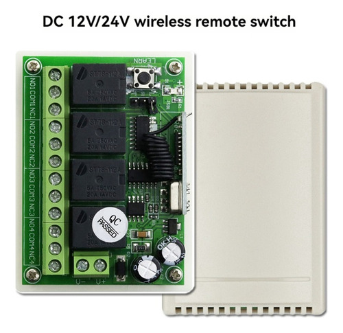 Receptor De Módulo De Relé 433mhz 12v 24v Com Transmissor Rf