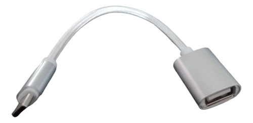 Cable Otg Tipo C Usb Plateado