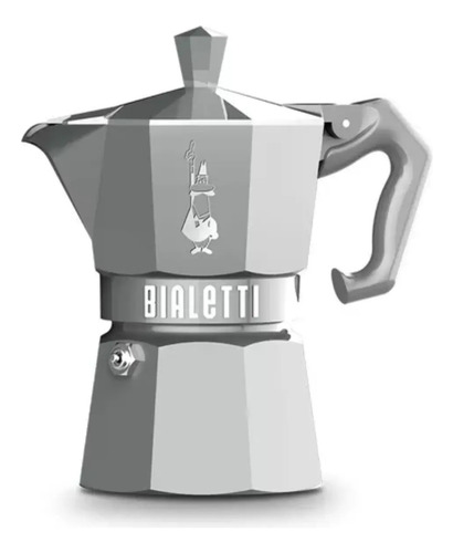 Cafetera Italiana Bialetti Moka 3 Tazas Aluminio Febo