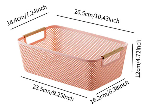 Cesta Del Organizador De Almacenamiento Hueco Cesta Rosa S