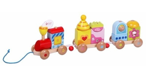 Tren De Madera Arrastre Pull Train Classic World Educando