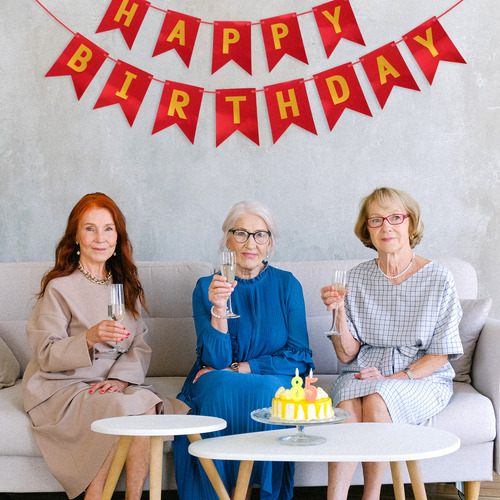 Banderines Con Diseño De Feliz Cumpleaños, Tira De La Bander