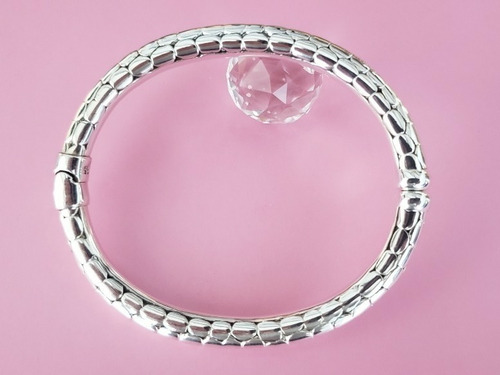 Imagen 4 de 5 de Pulsera Esclava Modelo Pinar En Plata Italiana 925