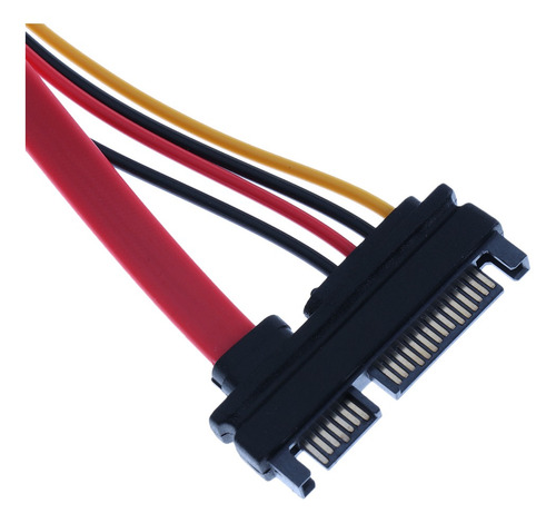 Imagen 2 de 4 de Cable De Extensión Datos Sata M / F 22p 7 + 15pin