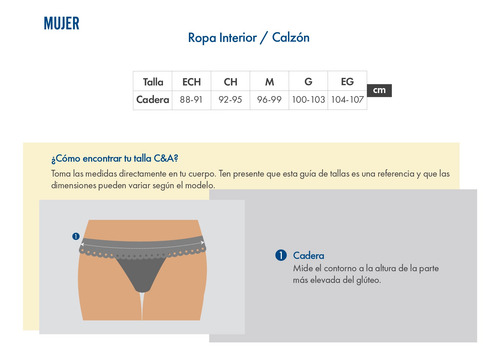 Imagen 6 de 6 de Pack De Calzones De Mujer C&a (3021827)