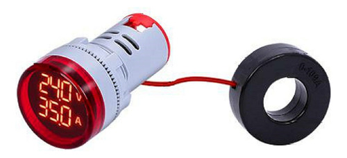 Luz Piloto Led C/indic De Voltaje/amperaje Rojo 22mm 60-450v