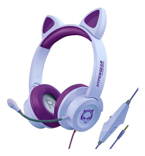 Auriculares Gaming Kombat Kitty - Multiplataforma Violeta