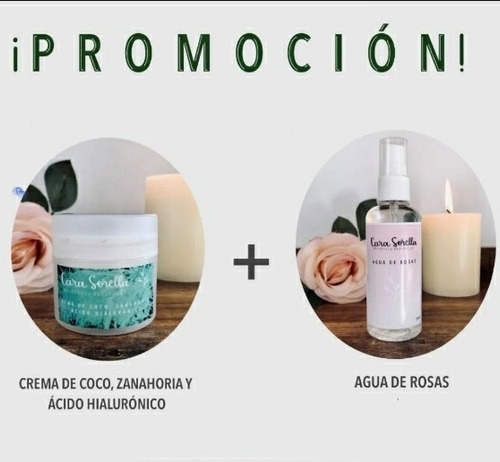 Promo!! Crema Ac Hialuronico 50 Ml + Agua De Rosas 100 Ml