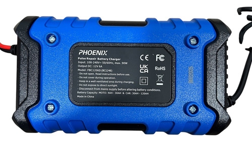 Cargador De Bateria Inteligente 12v 6a Moto Auto Premium