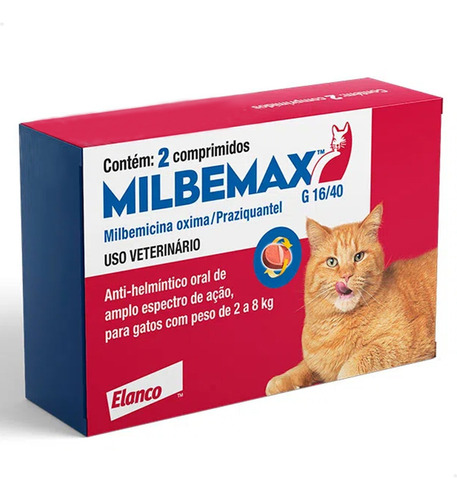 Milbemax Vermifugo Para Gatos De 2 A 8 Kg 2 Comprimidos