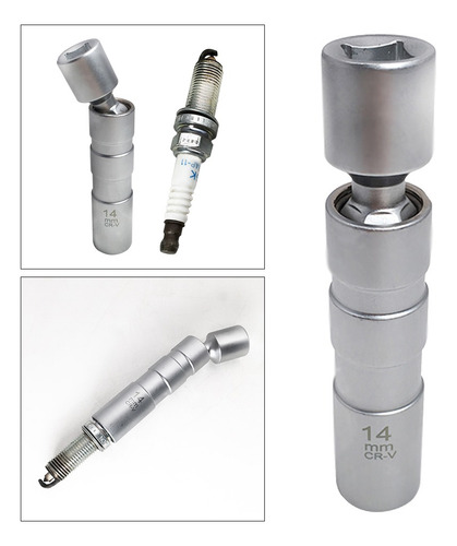 14mm 3/8-inch Swivel 12pt Spark Plug Wobble Socket Se Adapta