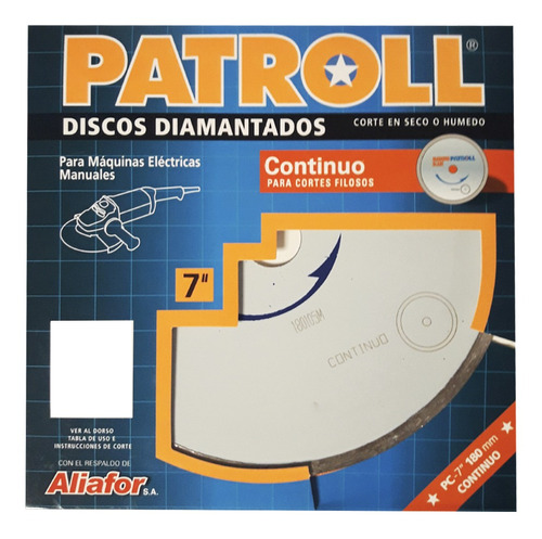 Disco Diamantado Patroll Aliafor Continuo Ø 7 *