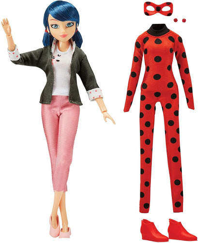 Imagen 3 de 8 de Miraculous Lady Bug Figura Muñeca Articulada Transformacion