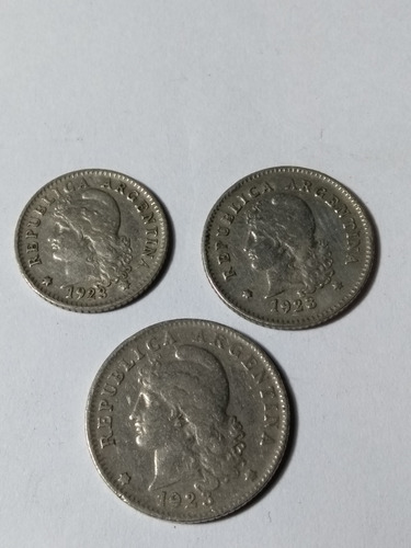 Monedas Argentinas 5-10y 20 Centavos 1923