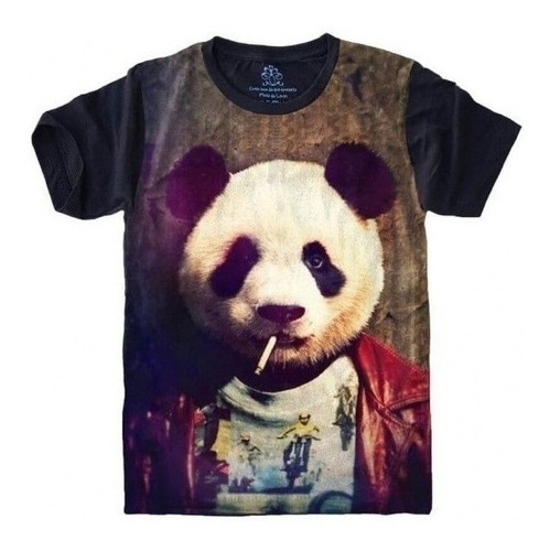 Camiseta Estilosa 3d Fullprint Panda Style