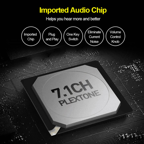 Adaptador De Placa De Som Externa Gs3 Usb 2.0 Com 7.1 C