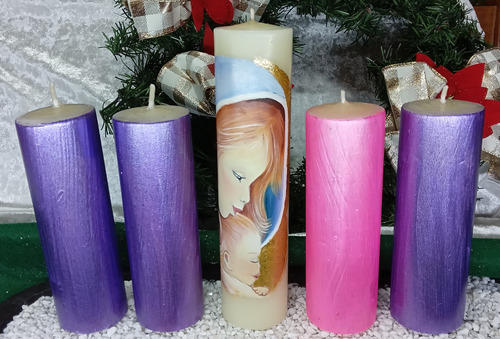 Velas Corona Adviento Navidad