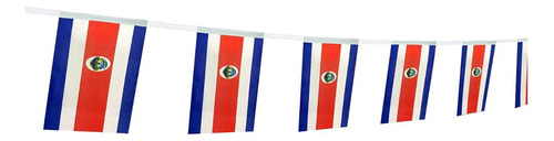 Banderas Rectangulares Costa Rica 32 Banderines 21x14 Cm