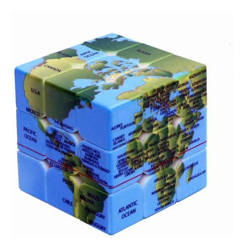 Speed Cube World Map Design Magic Cube Puzzle,iq Games Puzzl