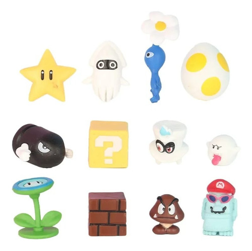 Set De 3 Figuras Coleccionables De Mario Bross 3 A 8 Cm
