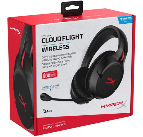 Audífono Gamer Hyperx Cloud Flight Wireless Red