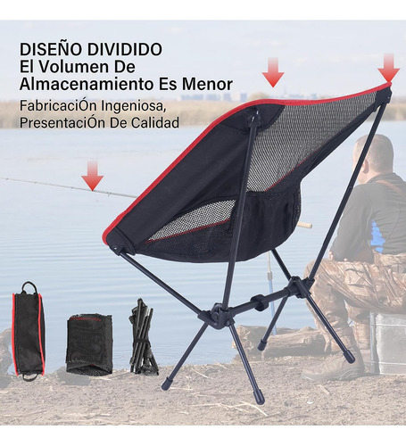 Plegable Camping Portatil Para Acampar Al Aire Libre Silla