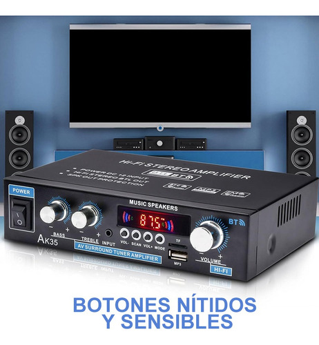 Amplificador De Audio Digital Doméstico Bluetooth De 2 Canal