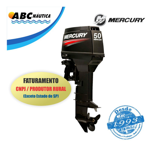 Motor De Popa Mercury 50hp Elpto - Comando - Leia Anuncio!