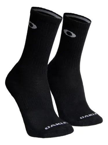 Meia 3 Pares Oakley Essential Crew Sock Preta