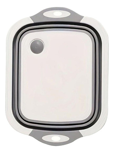 Tabla De Cortar Plegable, Escurridor, Lavabo, Cesta Gris S