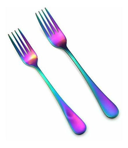 Cubiertos Jashii De Acero Inoxidable Color Tornasol 24 Pzs
