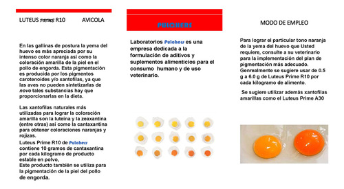 Pigmento Para Alimento Gallina Ponedora, 2 Kg