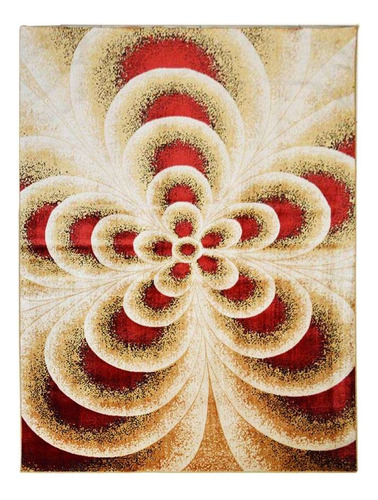 Tapete Lotus Retangular Veludo 198x250 Cm Creme