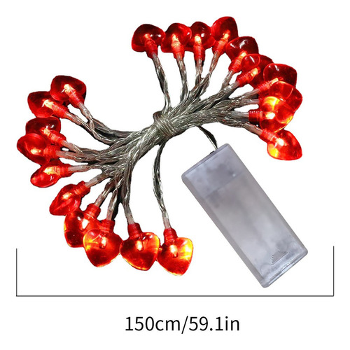 / Farol Con Forma De Corazón Rojo, Cadena Pequeña, Para El