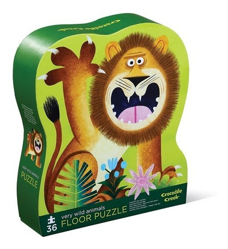 Imagen 1 de 2 de Puzzle Crocodile Creek 36 Pzas Animales Salvaje Puzzle Piso
