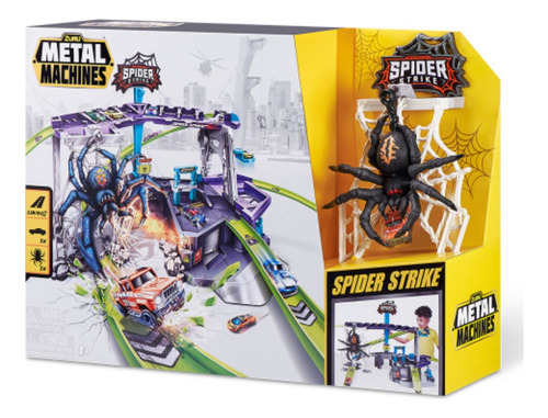 Pista Spider Strike Metal Machines Araña Gigante Auto