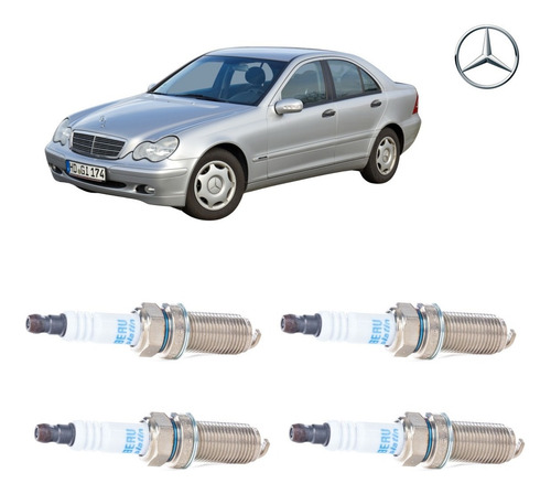 Imagen 1 de 9 de Kit Bujias Mercedes Benz C180 C200 C230 Kompressor W203