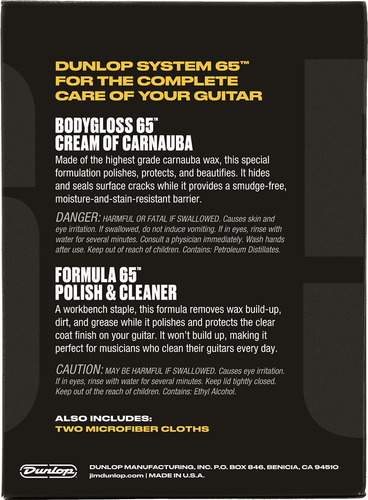 Kit De Polish Dunlop 6501 Formula 65 Para Guitarra