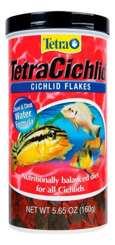 Tetra Cichlid Alimento En Hojuelas Para Peces Cíclidos 160gr